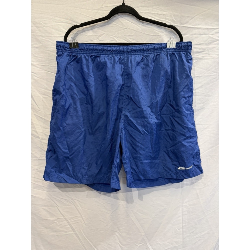 Reebok Men's Blue Swim Shorts 2XL Drawstring Elastic Waist Lined Solid Polyester